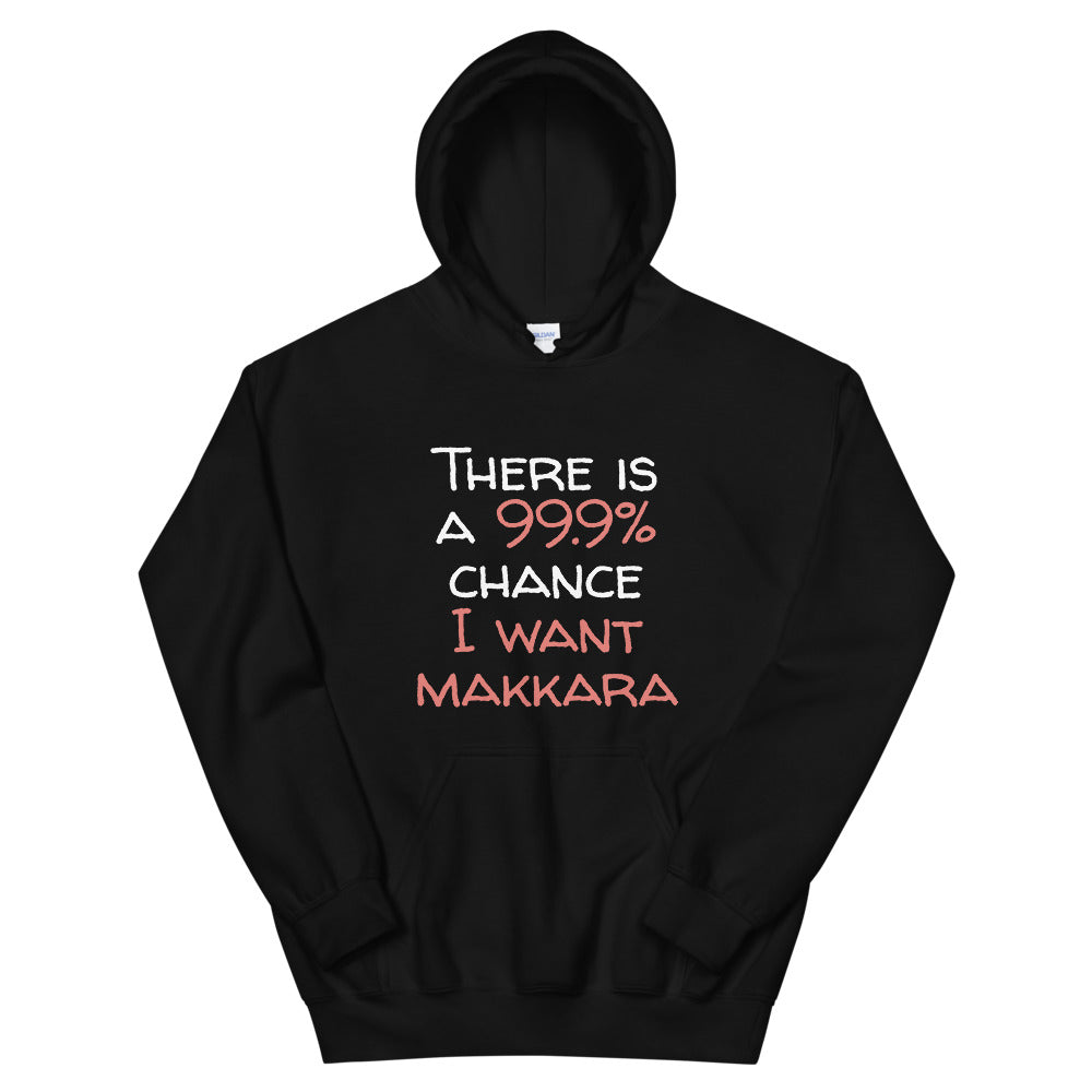 99.9 chance of makkara Finnish Food Hoodie - alternate view - Very Finnish Problems