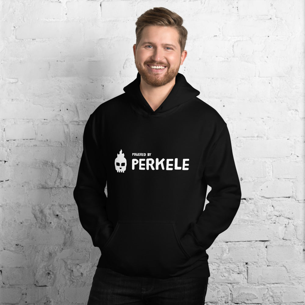 Powered by Perkele Finnish Language Hoodie - alternate view - Very Finnish Problems