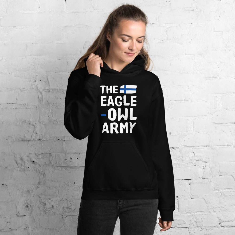 The eagle-owl army Finnish Sports Hoodie - Finnish hoodie from Very Finnish Problems