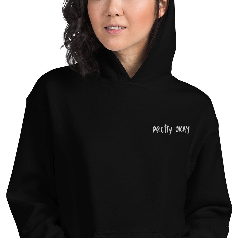 Pretty Okay Embroidered Unisex Hoodie - Finnish hoodie from Very Finnish Problems