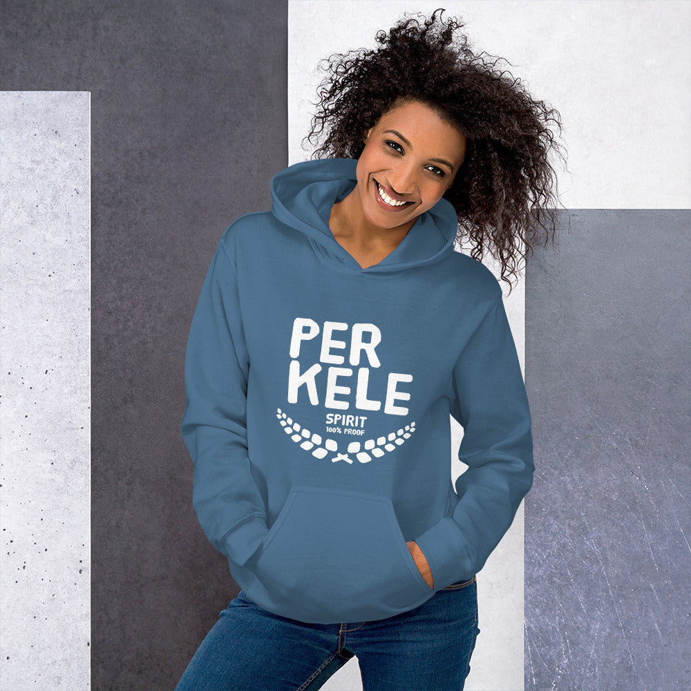 Perkele 100% proof Unisex Hoodie - Finnish hoodie from Very Finnish Problems