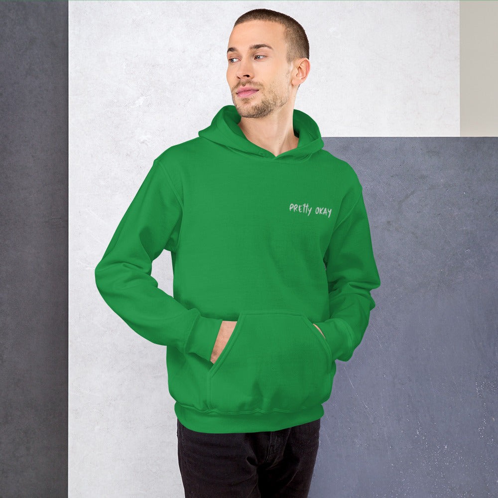 Pretty Okay Embroidered Unisex Hoodie - Finnish hoodie from Very Finnish Problems