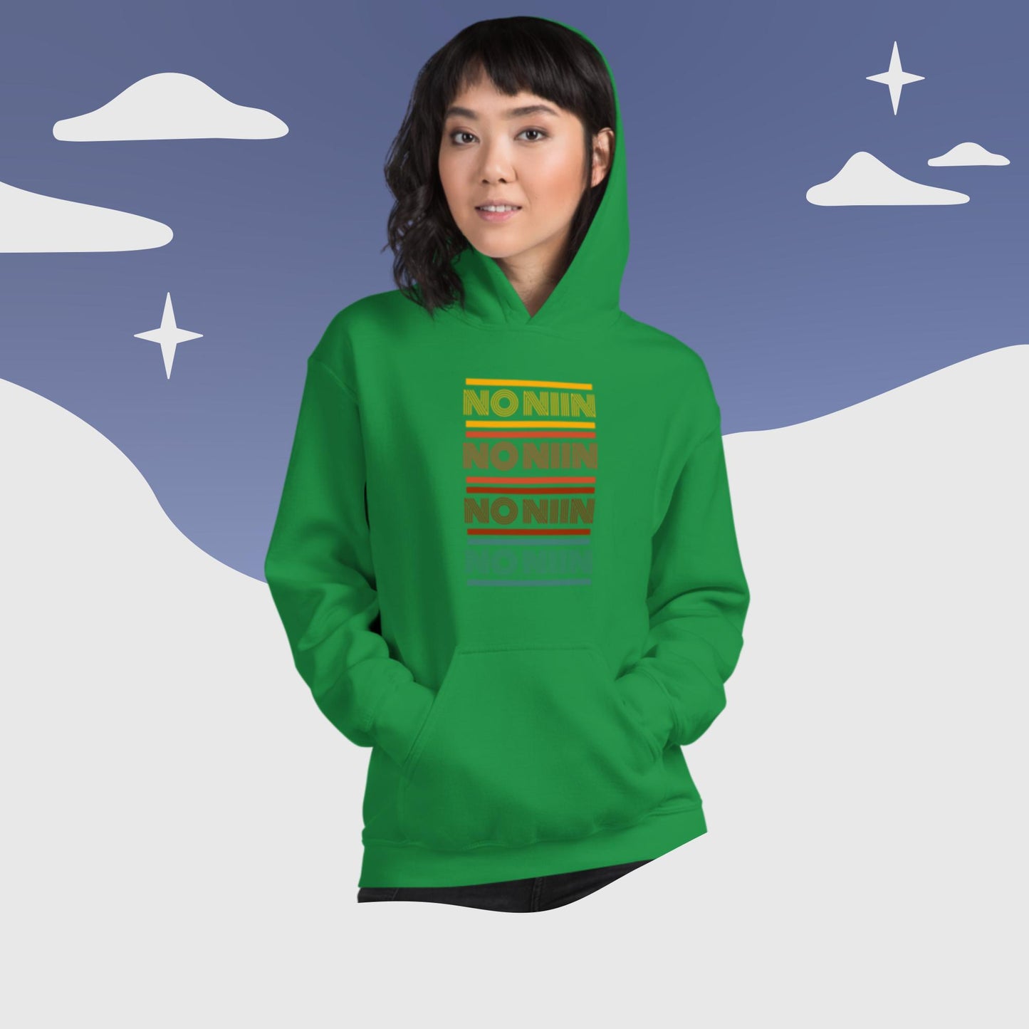 No niin retro Finnish Language Hoodie - alternate view - Very Finnish Problems