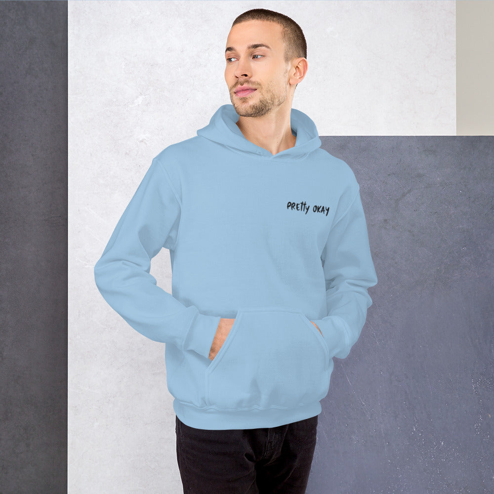 Pretty Okay Embroidered Unisex Hoodie - Finnish hoodie from Very Finnish Problems