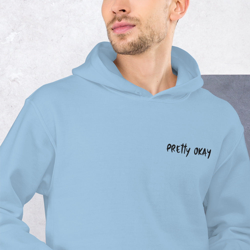 Pretty Okay Embroidered Unisex Hoodie - Finnish hoodie from Very Finnish Problems