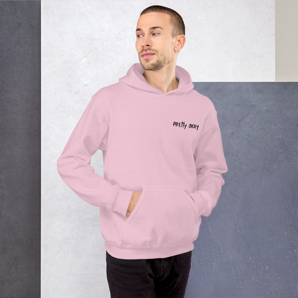 Pretty Okay Embroidered Unisex Hoodie - Finnish hoodie from Very Finnish Problems