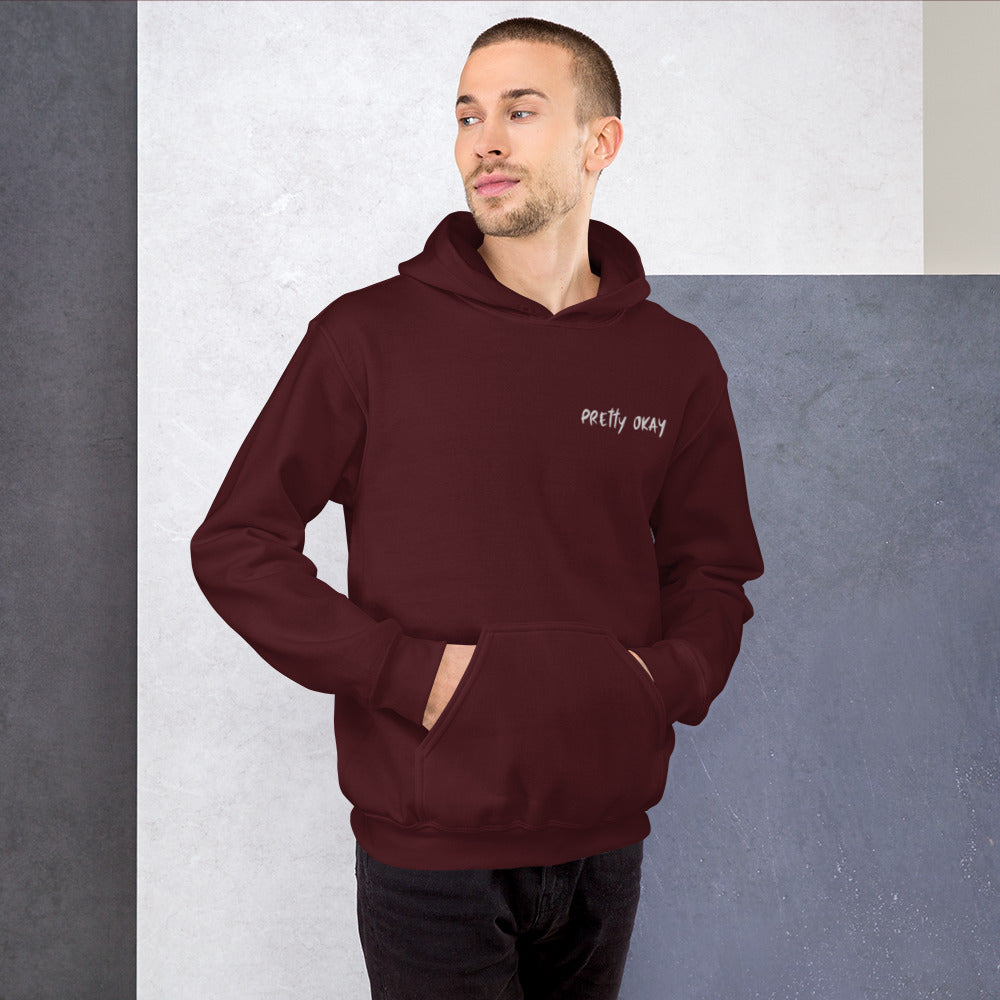 Pretty Okay Embroidered Unisex Hoodie - Finnish hoodie from Very Finnish Problems