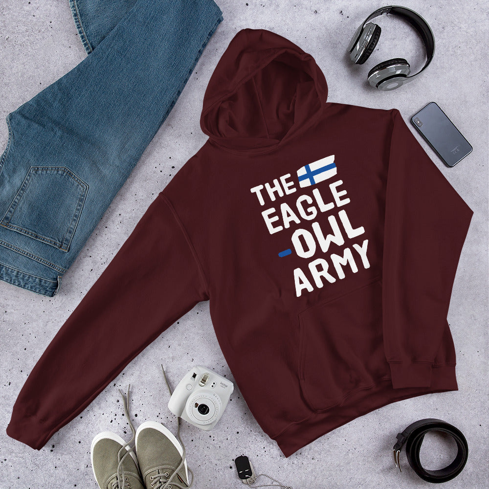 The eagle-owl army Finnish Sports Hoodie - Finnish hoodie from Very Finnish Problems