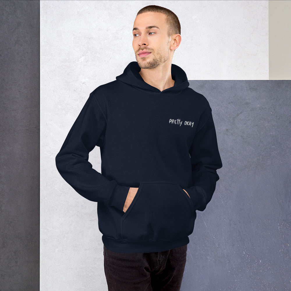 Pretty Okay Embroidered Unisex Hoodie - Finnish hoodie from Very Finnish Problems