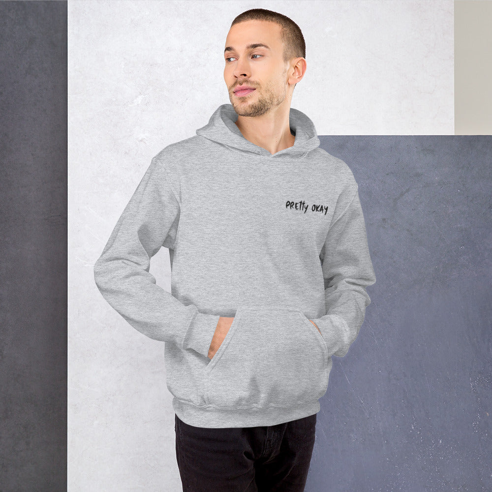 Pretty Okay Embroidered Unisex Hoodie - Finnish hoodie from Very Finnish Problems