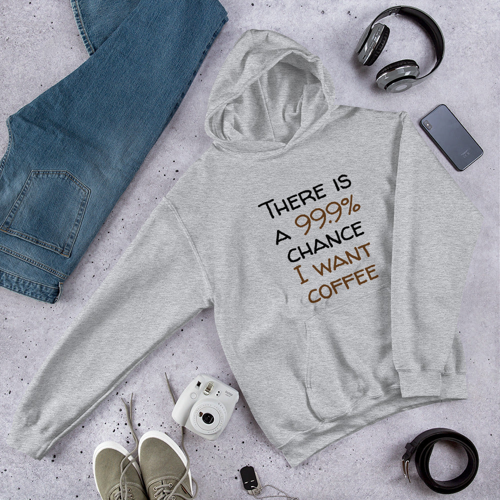 99.9 chance of coffee Finnish Lifestyle Hoodie - Finnish hoodie from Very Finnish Problems