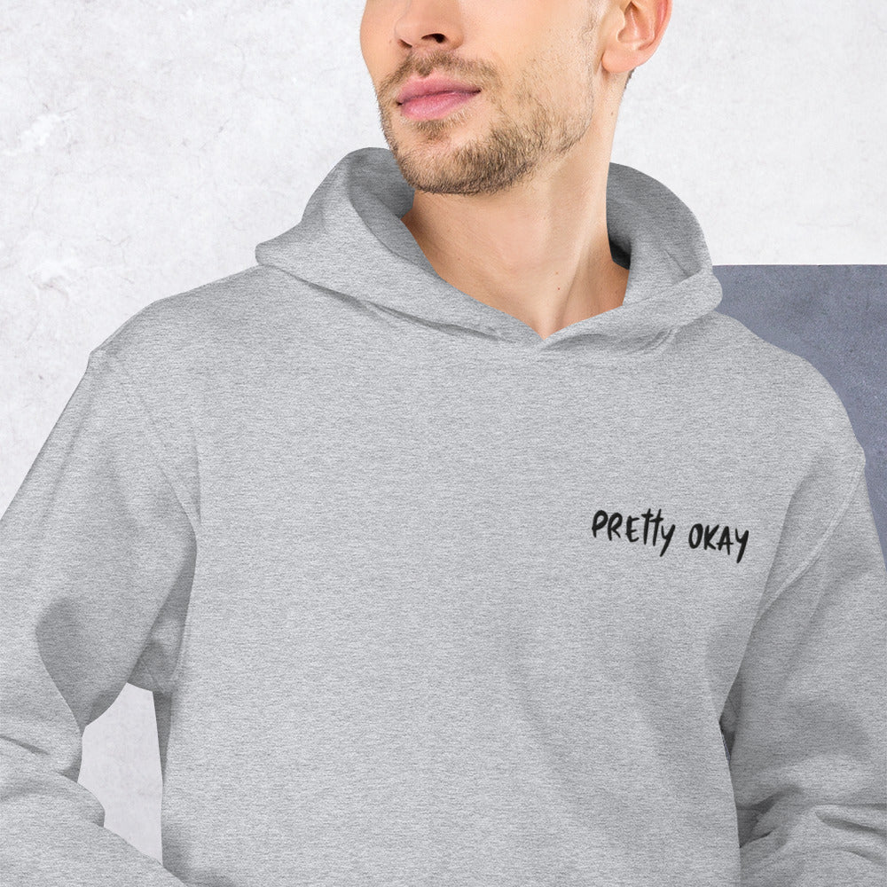 Pretty Okay Embroidered Unisex Hoodie - Finnish hoodie from Very Finnish Problems