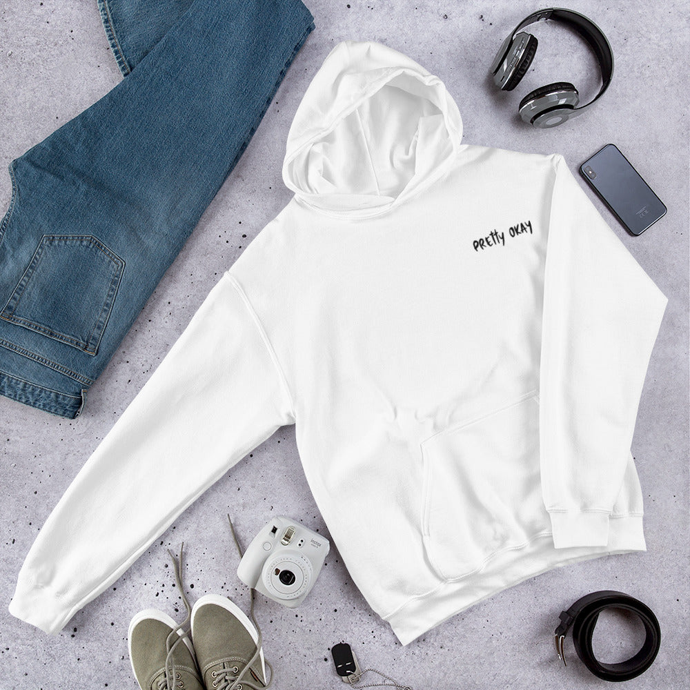 Pretty Okay Embroidered Unisex Hoodie - Finnish hoodie from Very Finnish Problems