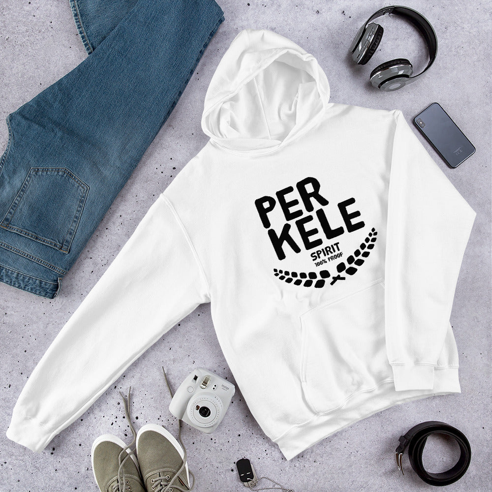 Perkele 100% proof Unisex Hoodie - Very Finnish Problems official Finnish hoodie design