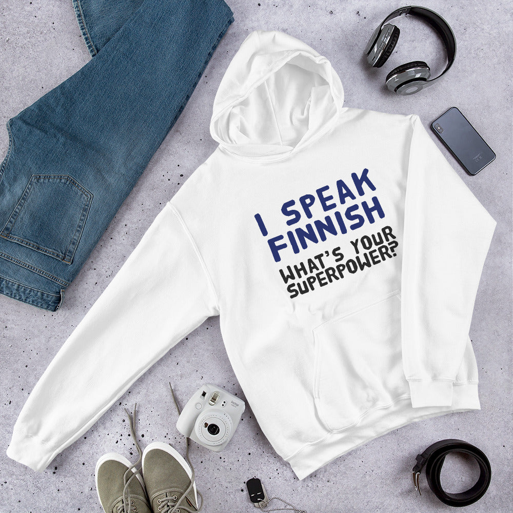 What's your superpower? Finnish Language Hoodie - Finnish hoodie from Very Finnish Problems