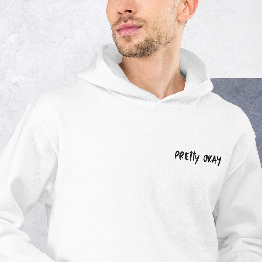 Pretty Okay Embroidered Unisex Hoodie - Finnish hoodie from Very Finnish Problems