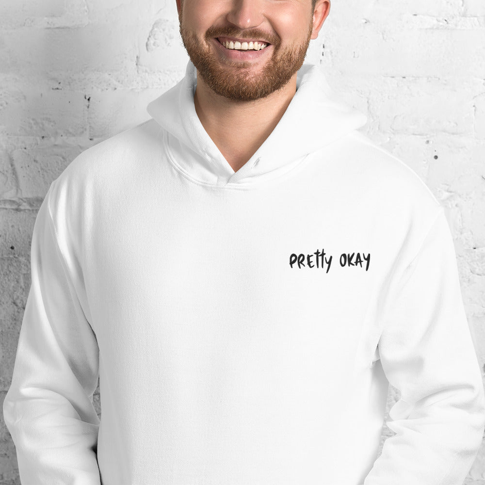 Pretty Okay Embroidered Unisex Hoodie - Finnish hoodie from Very Finnish Problems