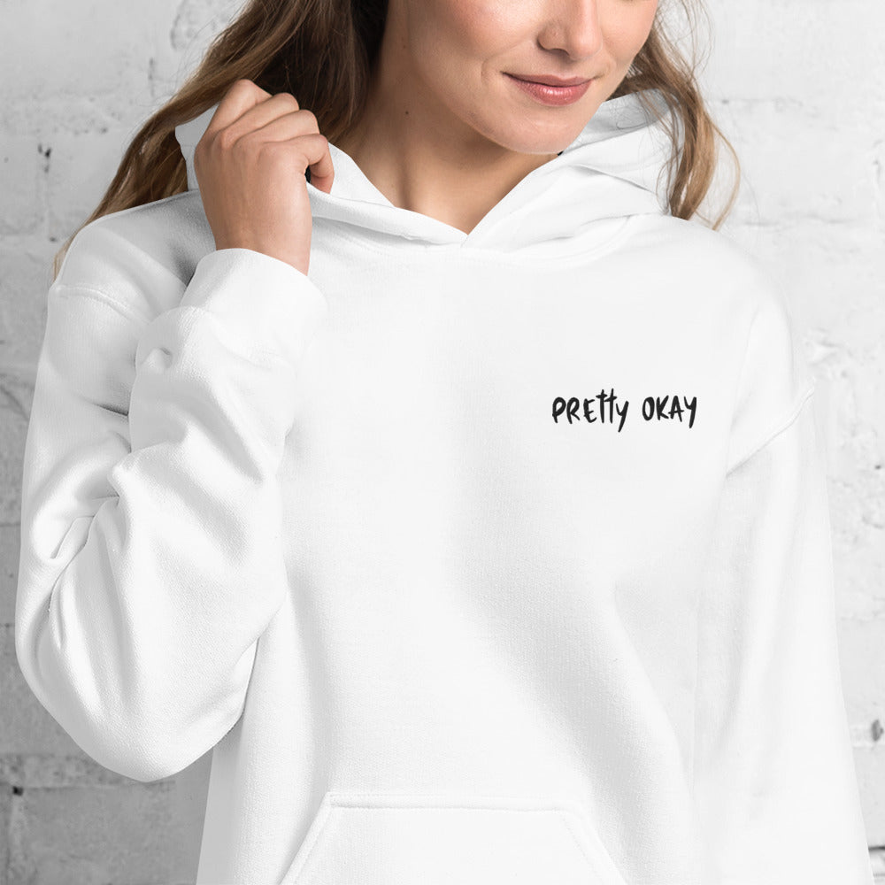 Pretty Okay Embroidered Unisex Hoodie - Finnish hoodie from Very Finnish Problems