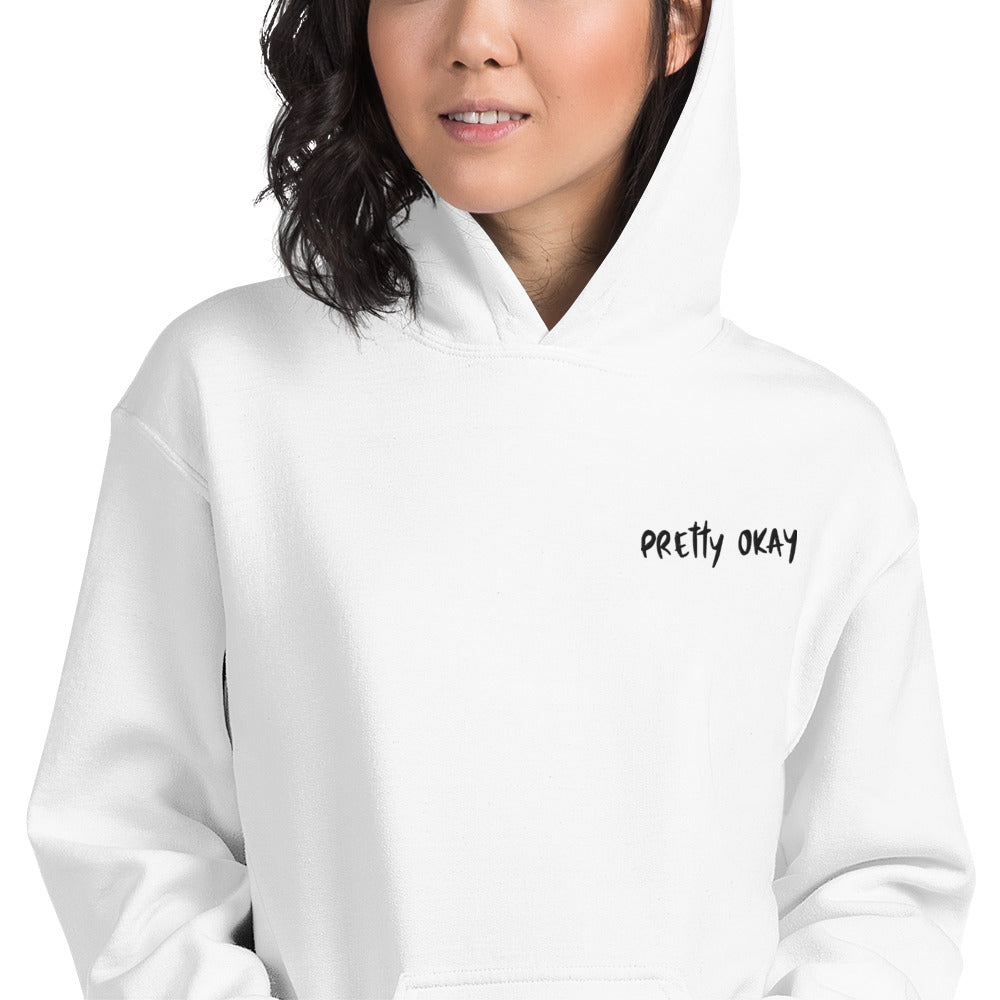 Pretty Okay Embroidered Unisex Hoodie - Finnish hoodie from Very Finnish Problems
