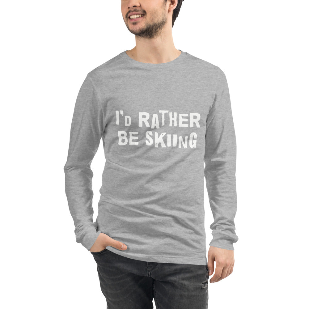 I 'd rather be skiing Finnish Long Sleeve Tee - Finnish long sleeve tee from Very Finnish Problems