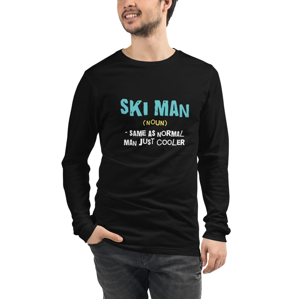 Ski Man Finnish Nature Long Sleeve Tee - alternate view - Very Finnish Problems