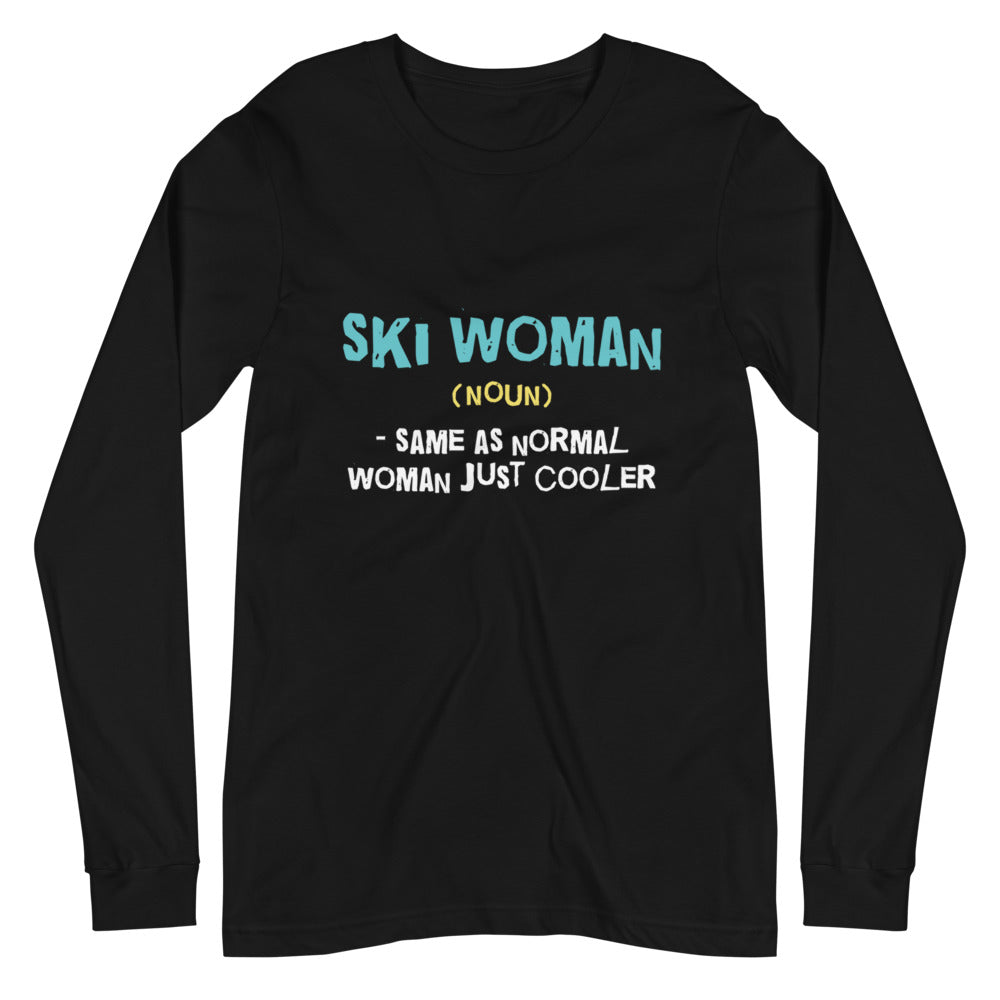 Ski woman Finnish Nature Long Sleeve Tee - alternate view - Very Finnish Problems