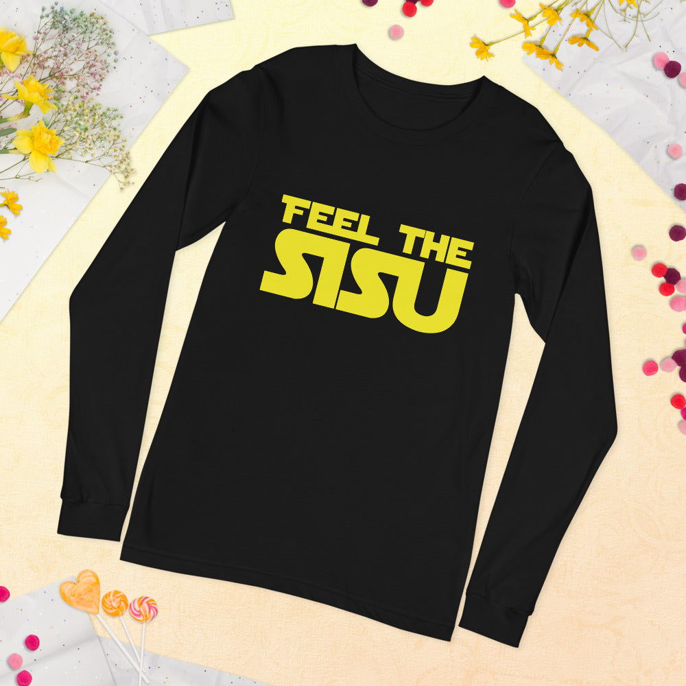 Feel the sisu Unisex Long Sleeve Tee - Finnish long sleeve t-shirt from Very Finnish Problems