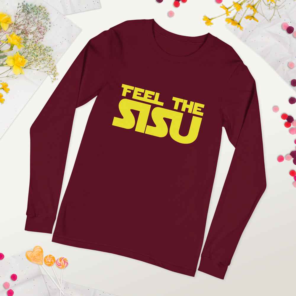 Feel the sisu Unisex Long Sleeve Tee - Finnish long sleeve t-shirt from Very Finnish Problems