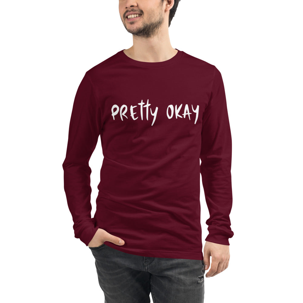 Pretty Okay Finnish Humour Long Sleeve Tee - Finnish long sleeve tee from Very Finnish Problems