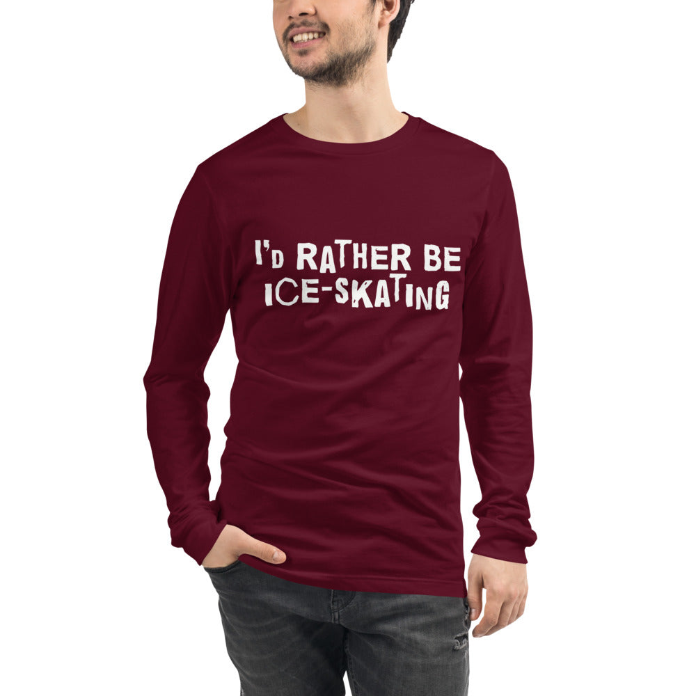 I'd rather be ice-skating Finnish Long Sleeve Tee - Finnish long sleeve tee from Very Finnish Problems