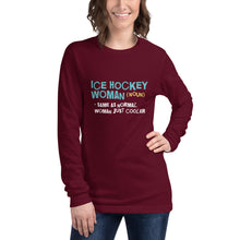 Load image into Gallery viewer, Ice hockey woman Long Sleeve Tee
