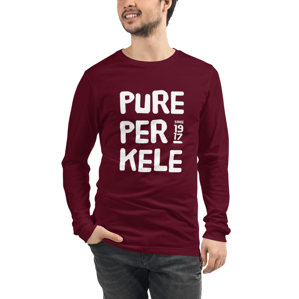 Pure perkele since 1917 Finnish Long Sleeve Tee - Very Finnish Problems official long sleeve tee