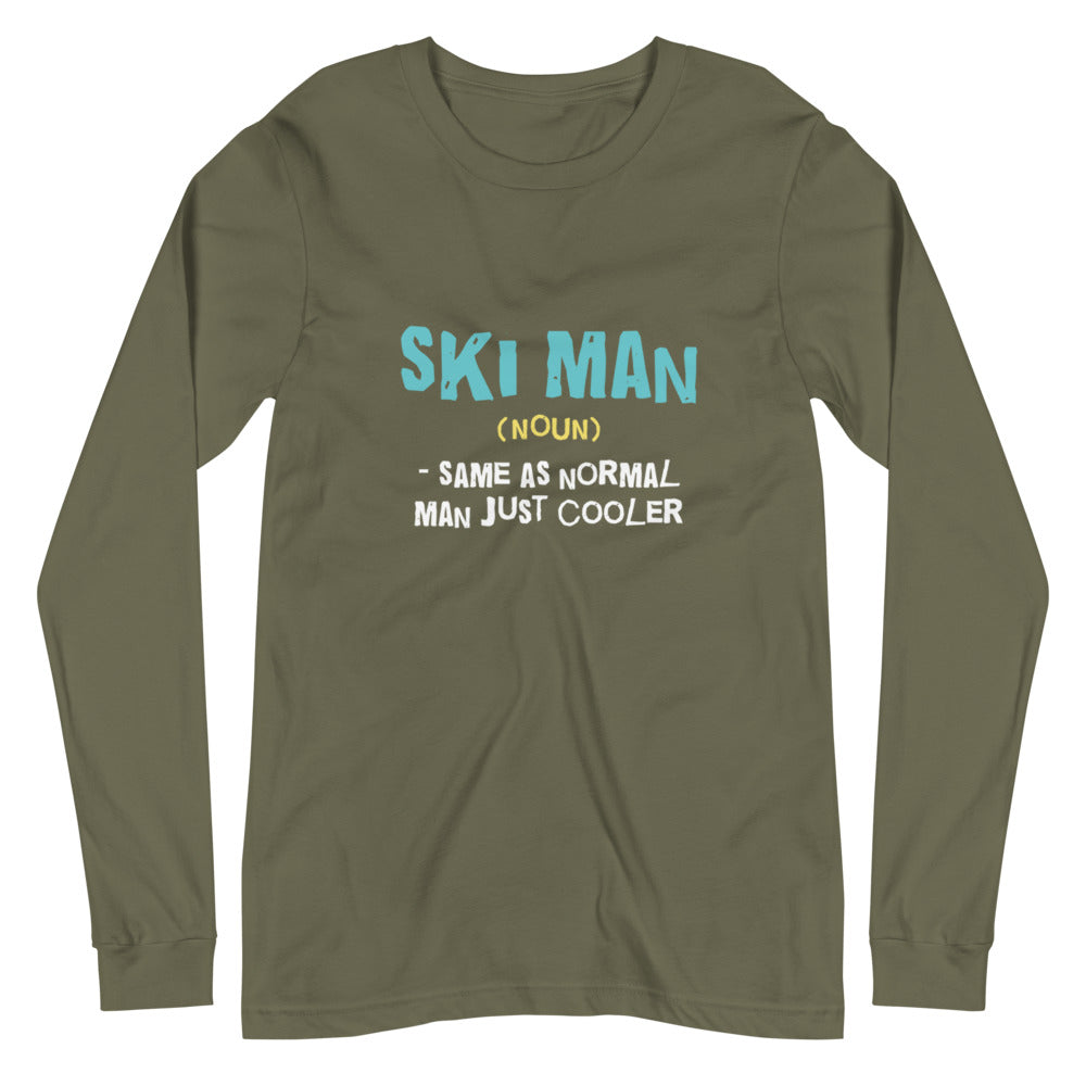Ski Man Finnish Nature Long Sleeve Tee - alternate view - Very Finnish Problems