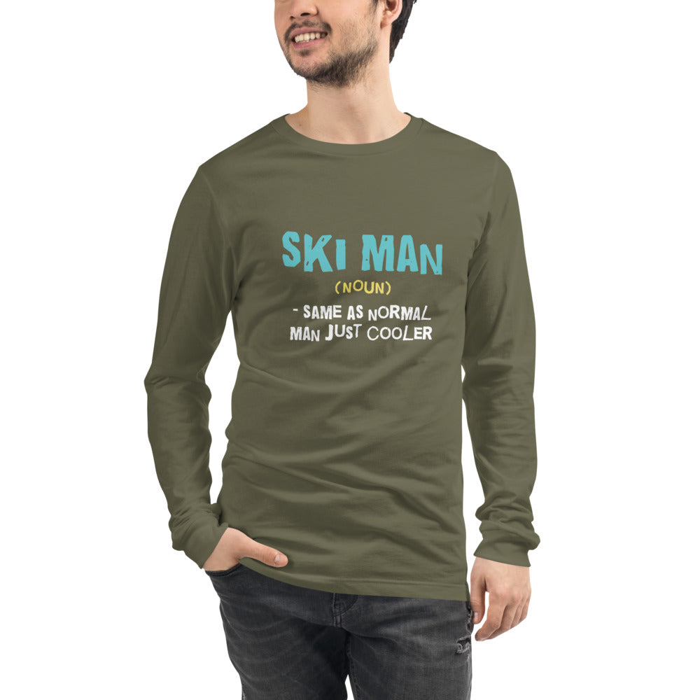 Ski Man Finnish Nature Long Sleeve Tee - Finnish long sleeve tee from Very Finnish Problems