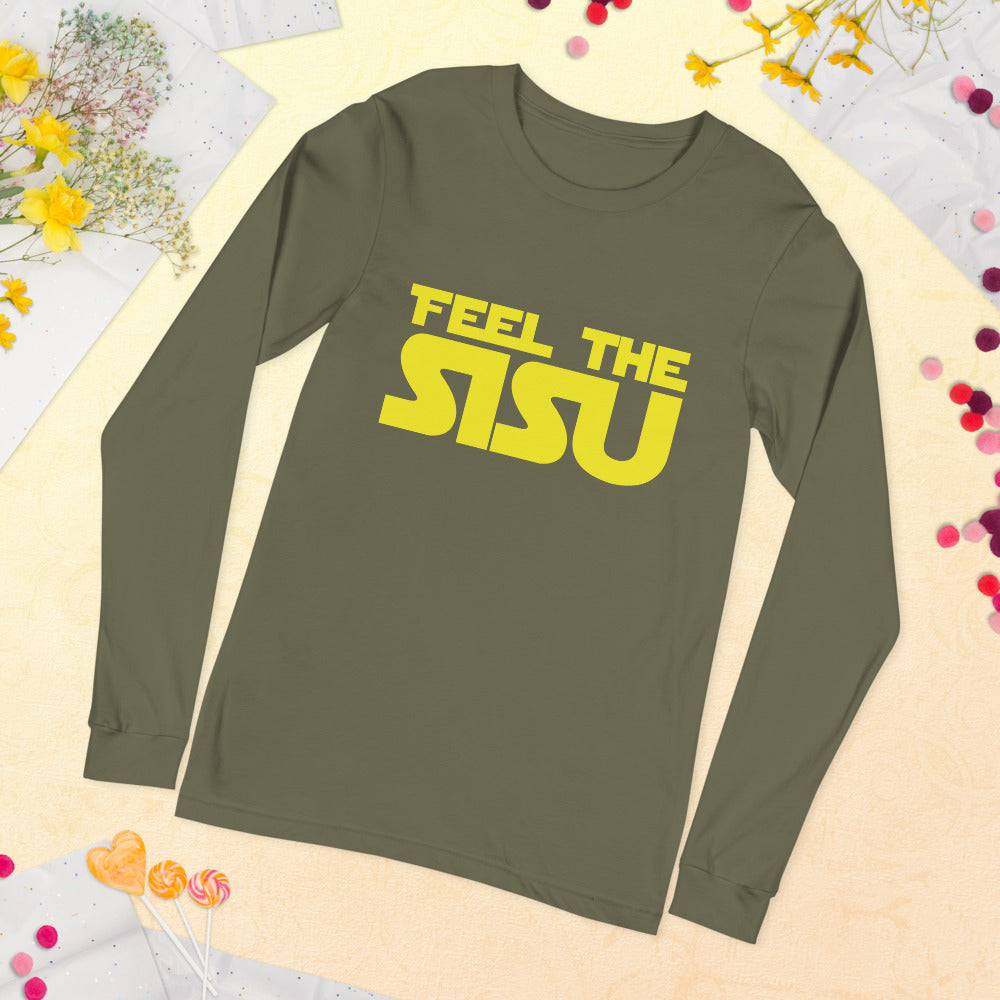 Feel the sisu Unisex Long Sleeve Tee - Finnish long sleeve t-shirt from Very Finnish Problems