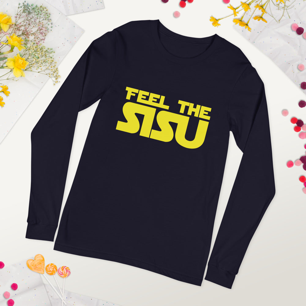Feel the sisu Unisex Long Sleeve Tee - Finnish long sleeve t-shirt from Very Finnish Problems