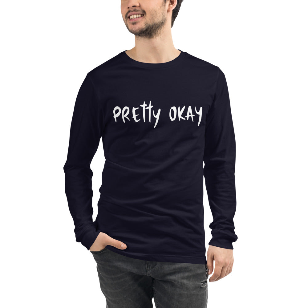 Pretty Okay Finnish Humour Long Sleeve Tee - Finnish long sleeve tee from Very Finnish Problems