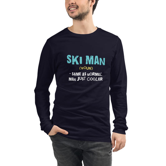 Ski Man Finnish Nature Long Sleeve Tee - Very Finnish Problems official long sleeve tee