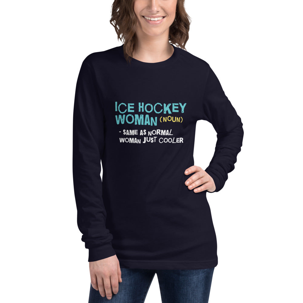 Ice hockey woman Finnish Nature Long Sleeve Tee - Very Finnish Problems official long sleeve tee