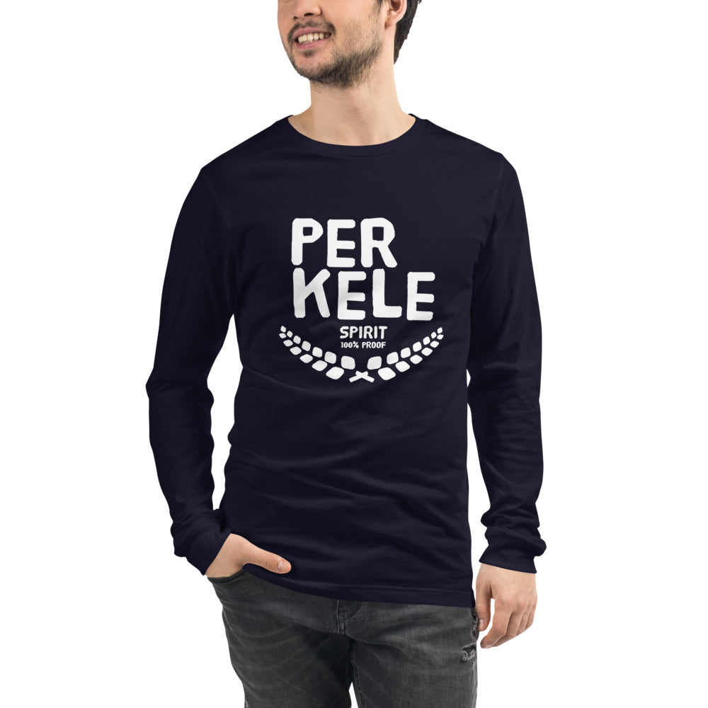 Perkele 100% proof Finnish Long Sleeve Tee - alternate view - Very Finnish Problems