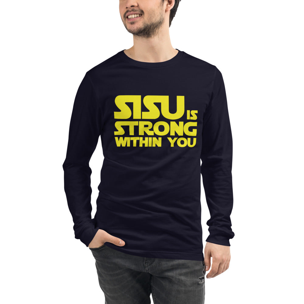 Sisu is strong 2 Finnish Culture Long Sleeve Tee - Finnish long sleeve tee from Very Finnish Problems
