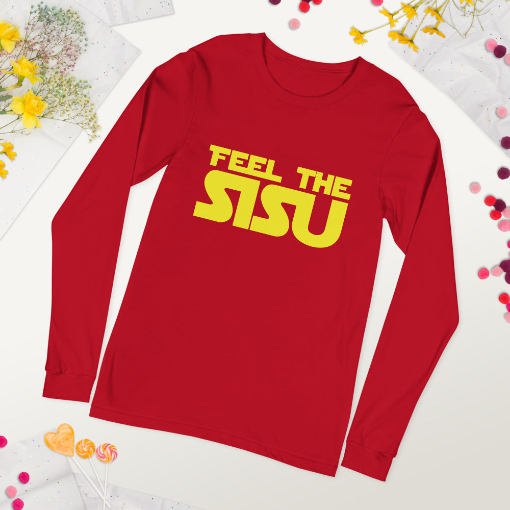 Feel the sisu Unisex Long Sleeve Tee - Finnish long sleeve t-shirt from Very Finnish Problems