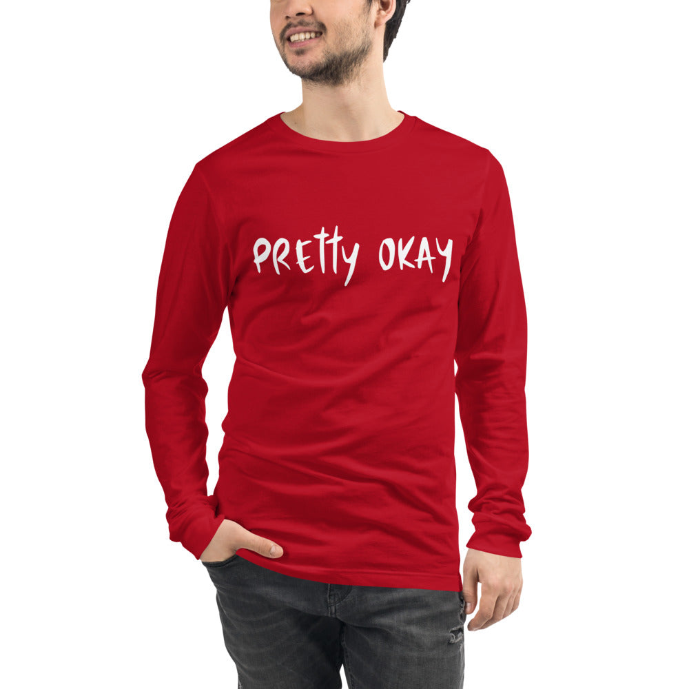 Pretty Okay Finnish Humour Long Sleeve Tee - Finnish long sleeve tee from Very Finnish Problems