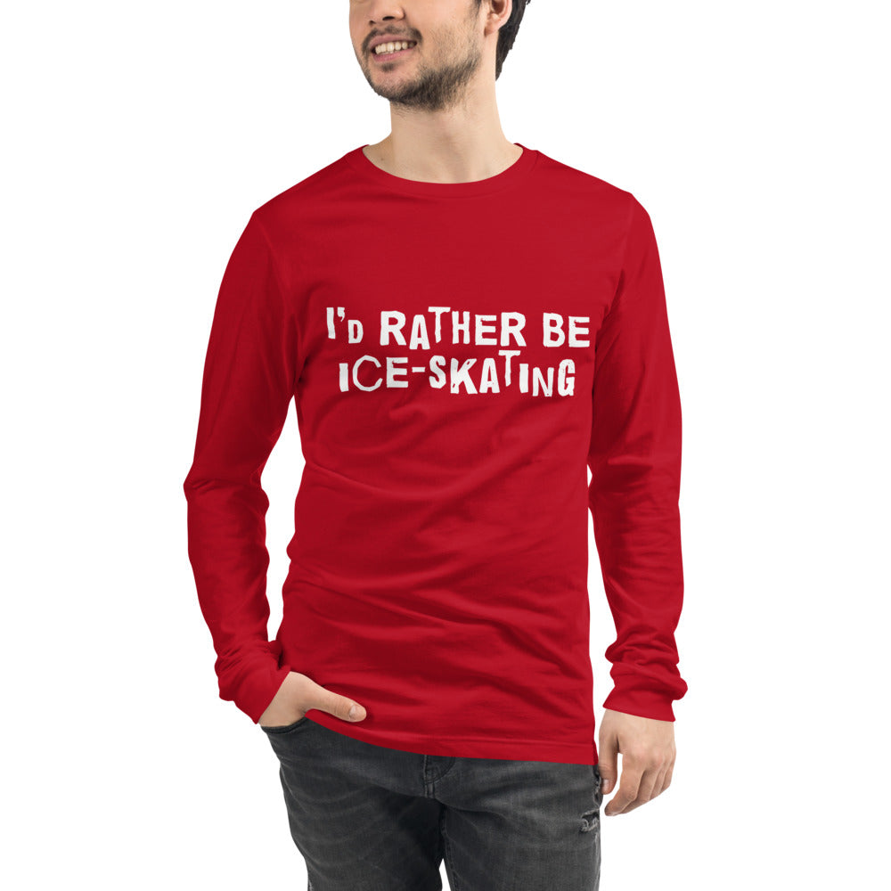 I'd rather be ice-skating Finnish Long Sleeve Tee - Finnish long sleeve tee from Very Finnish Problems