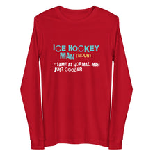 Load image into Gallery viewer, Ice hockey man Male Long Sleeve Tee
