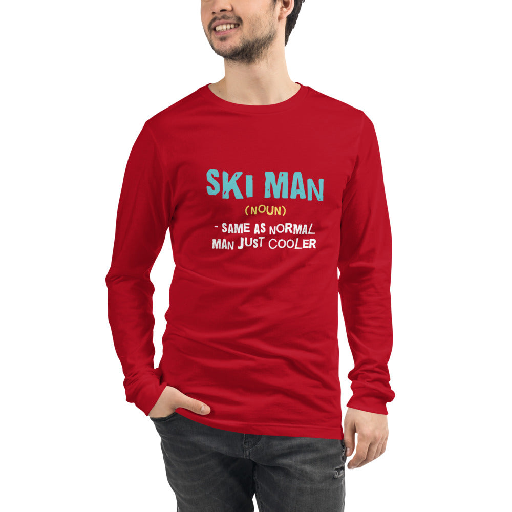 Ski Man Finnish Nature Long Sleeve Tee - Finnish long sleeve tee from Very Finnish Problems