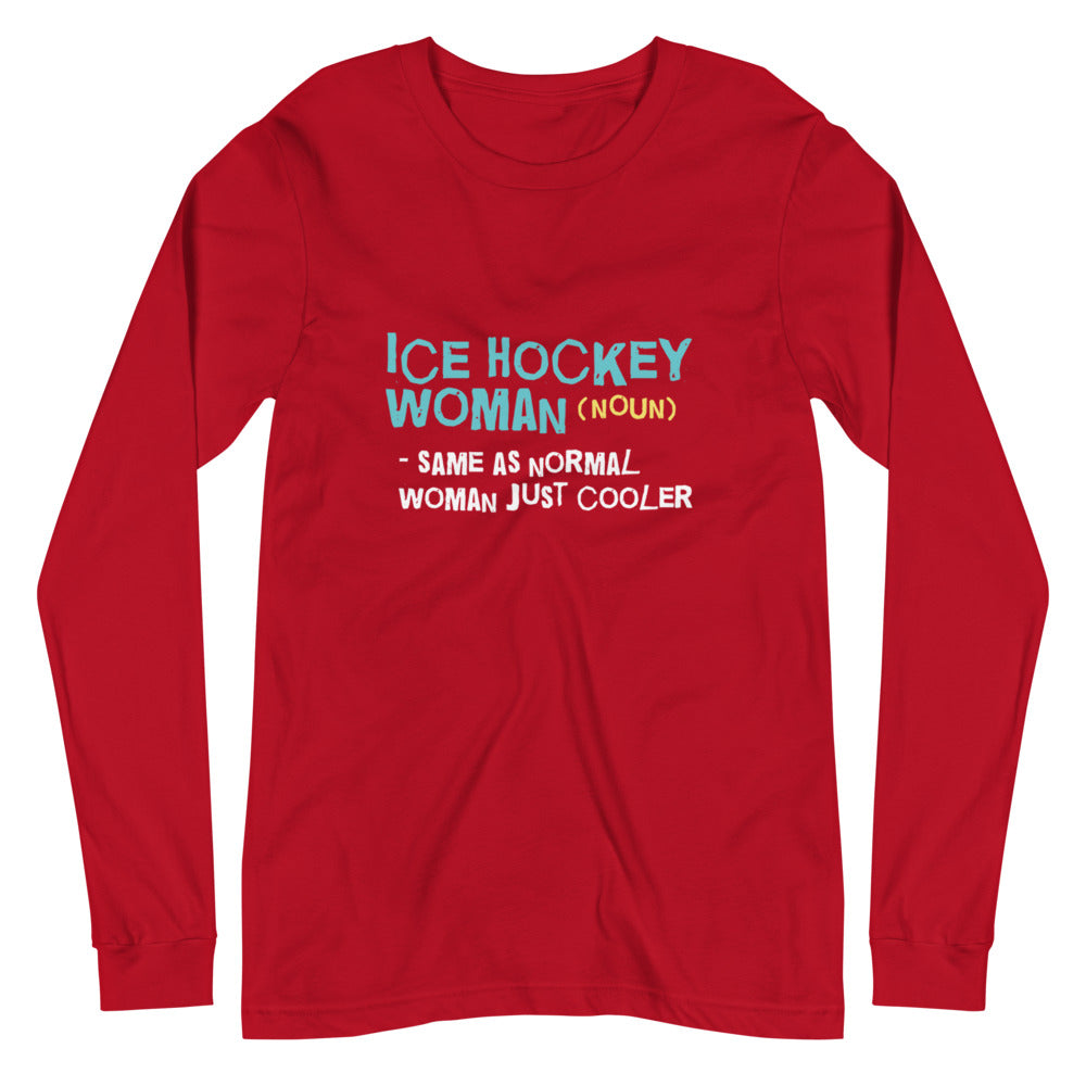 Ice hockey woman Finnish Nature Long Sleeve Tee - Finnish long sleeve tee from Very Finnish Problems