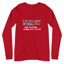 Load image into Gallery viewer, Ice hockey woman Long Sleeve Tee
