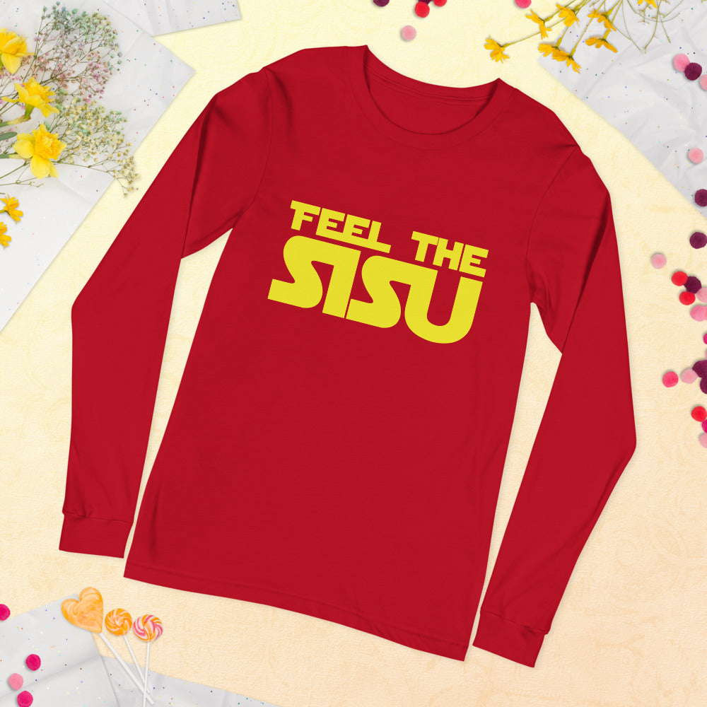 Feel the sisu Unisex Long Sleeve Tee - Finnish long sleeve t-shirt from Very Finnish Problems