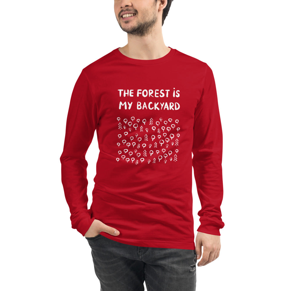 Forest is my backyard 2 Finnish Long Sleeve Tee - Finnish long sleeve tee from Very Finnish Problems